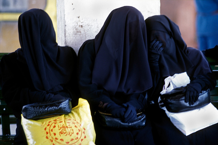 Syria. Aleppo. Women of the old city