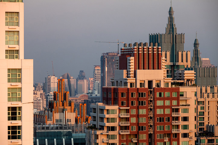 Thailand. Bangkok. Residential buildings.  Pascal Meunier