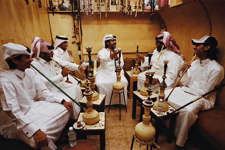 Qatar. Doha. Traditional coffeeshop