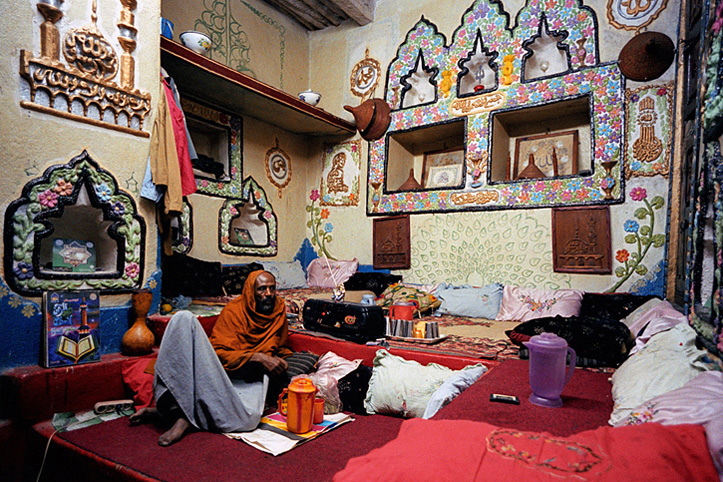 Ethiopie. Harar. Maison traditionnelle dcore par un artiste peintre