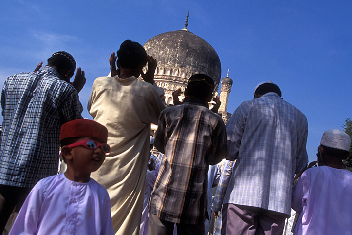 Inde. Hyderabad. Prire du ramadan