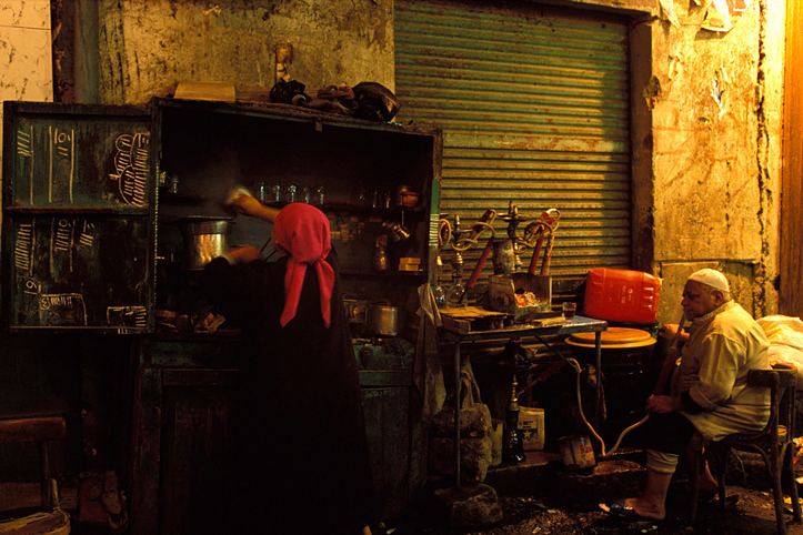 Egypt. Cairo. Buffet coffeeshop